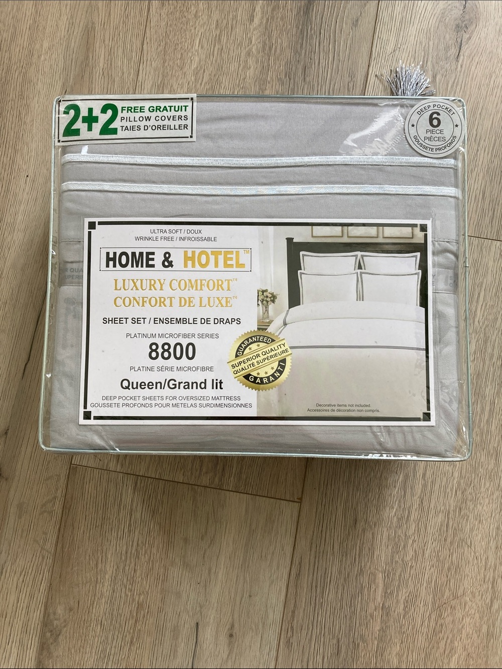 Platinum Microfiber Sheet Set - Silver Queen (6-Piece)